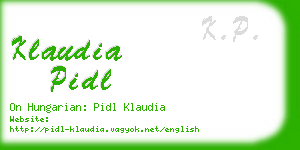 klaudia pidl business card